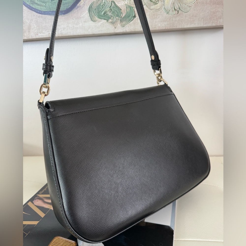 kate spade Black Leather Shoulder Bag with Gold Hardware - Picture 6 of 14